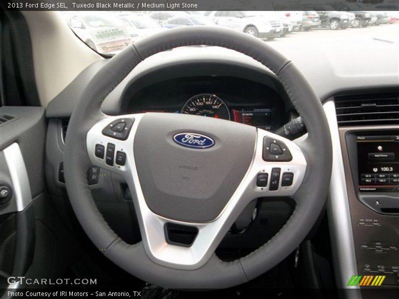 Tuxedo Black Metallic / Medium Light Stone 2013 Ford Edge SEL