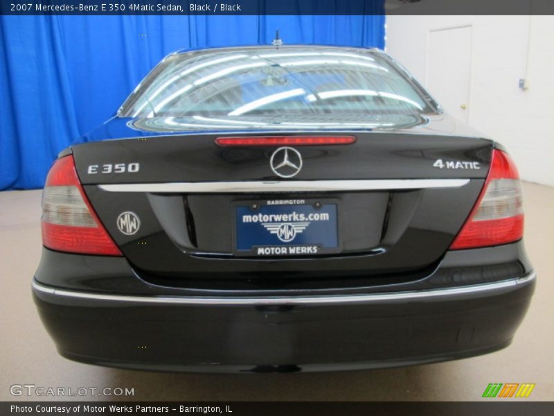 Black / Black 2007 Mercedes-Benz E 350 4Matic Sedan