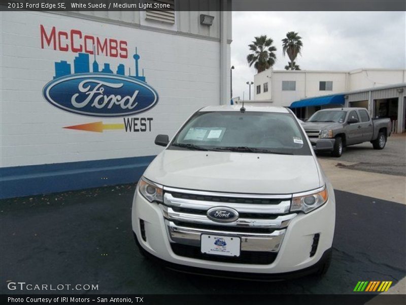 White Suede / Medium Light Stone 2013 Ford Edge SE