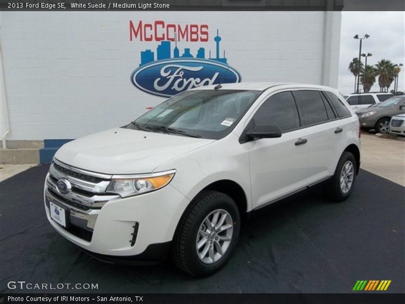White Suede / Medium Light Stone 2013 Ford Edge SE