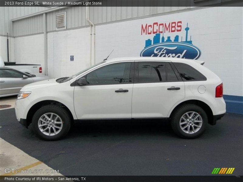 White Suede / Medium Light Stone 2013 Ford Edge SE