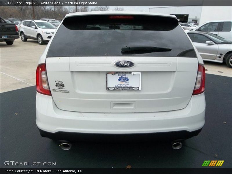 White Suede / Medium Light Stone 2013 Ford Edge SE