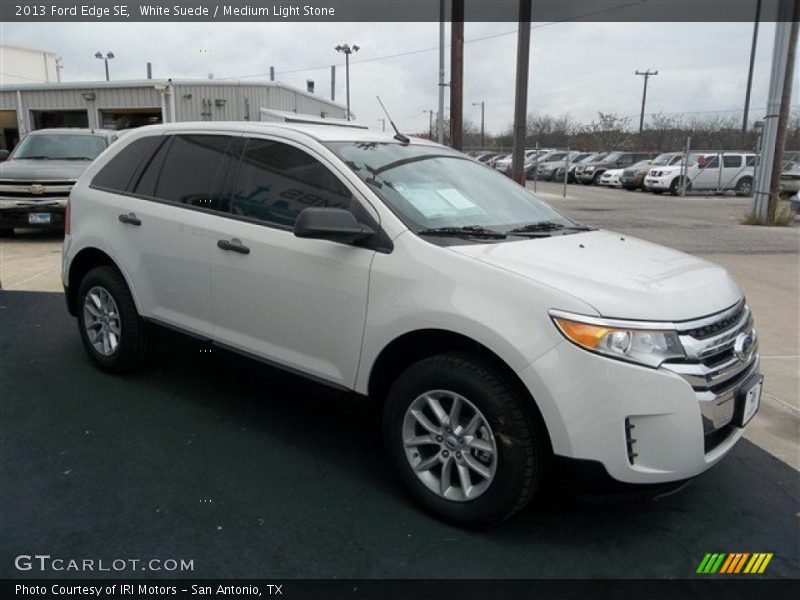 White Suede / Medium Light Stone 2013 Ford Edge SE