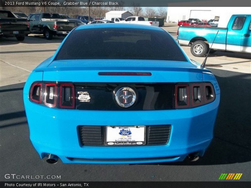 Grabber Blue / Charcoal Black 2013 Ford Mustang V6 Coupe