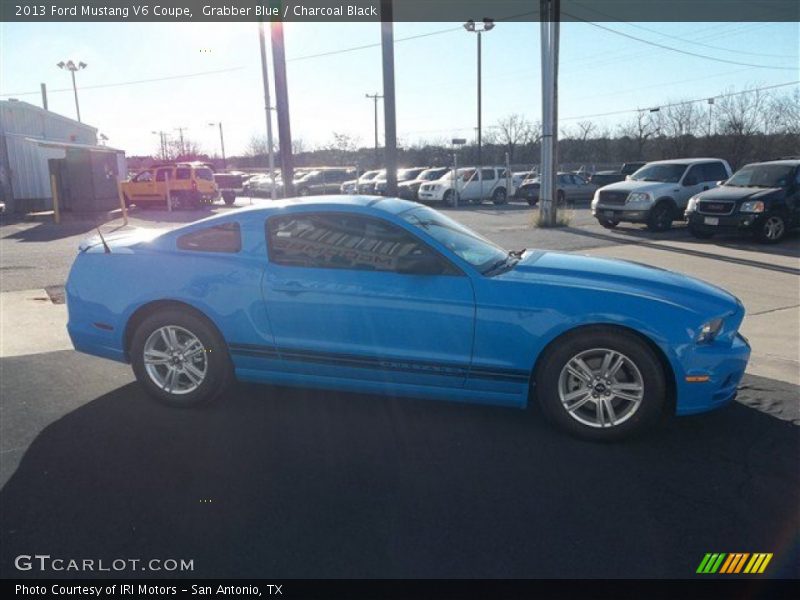 Grabber Blue / Charcoal Black 2013 Ford Mustang V6 Coupe