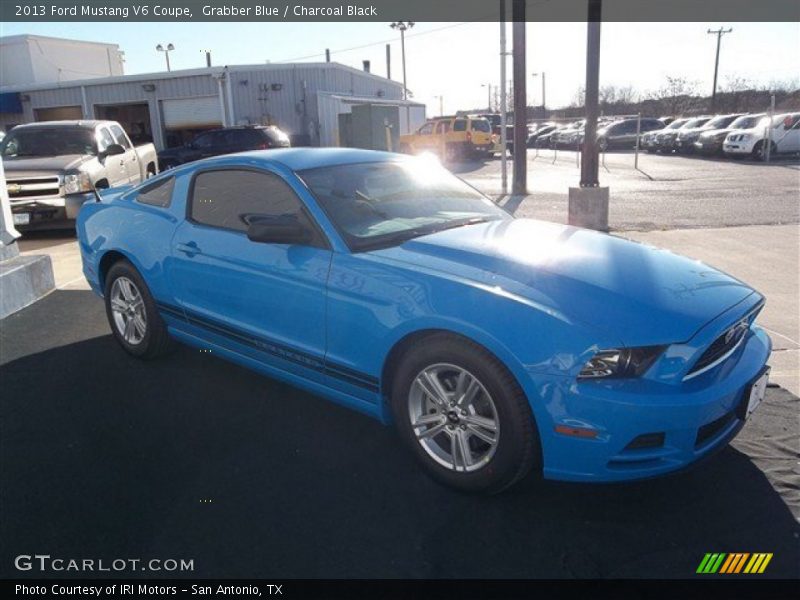 Grabber Blue / Charcoal Black 2013 Ford Mustang V6 Coupe