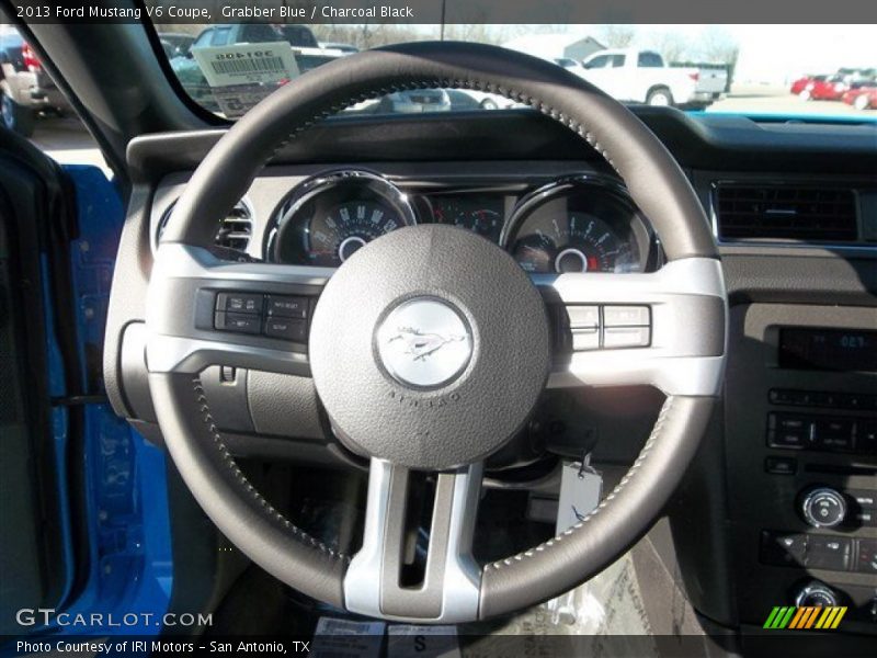 Grabber Blue / Charcoal Black 2013 Ford Mustang V6 Coupe