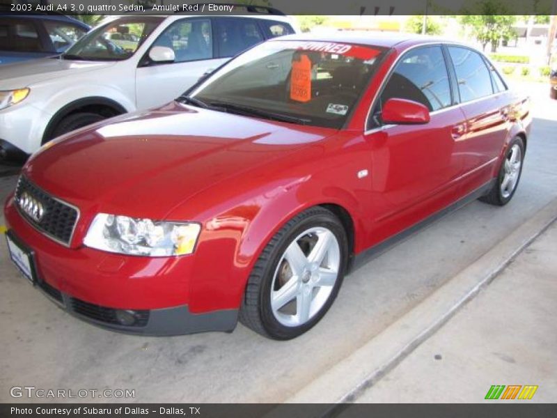 Amulet Red / Ebony 2003 Audi A4 3.0 quattro Sedan