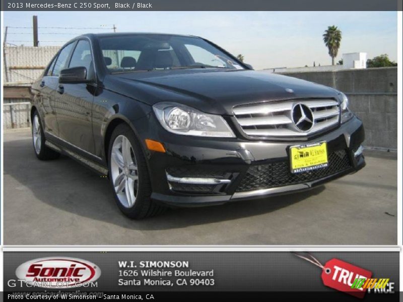 Black / Black 2013 Mercedes-Benz C 250 Sport