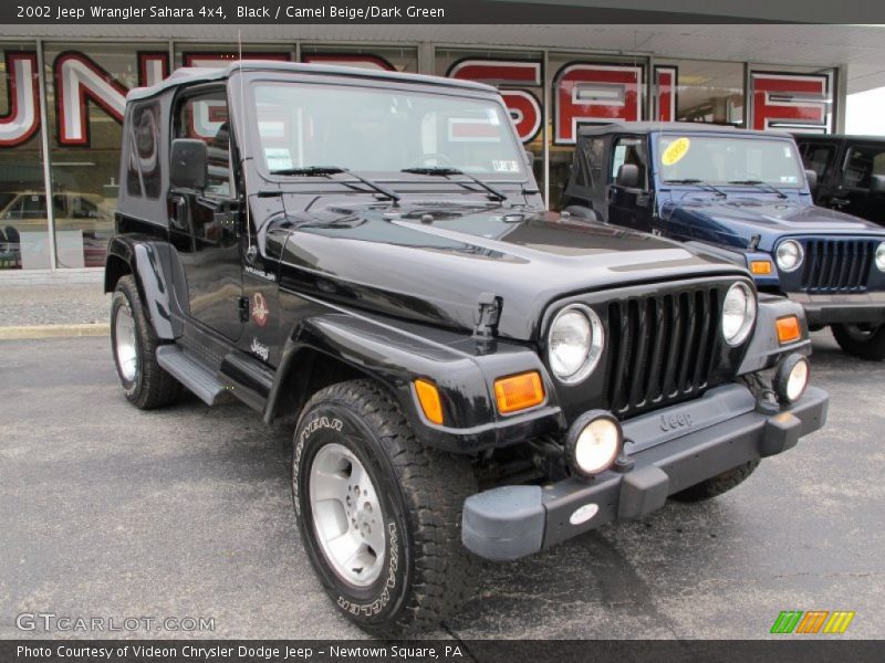 Black / Camel Beige/Dark Green 2002 Jeep Wrangler Sahara 4x4