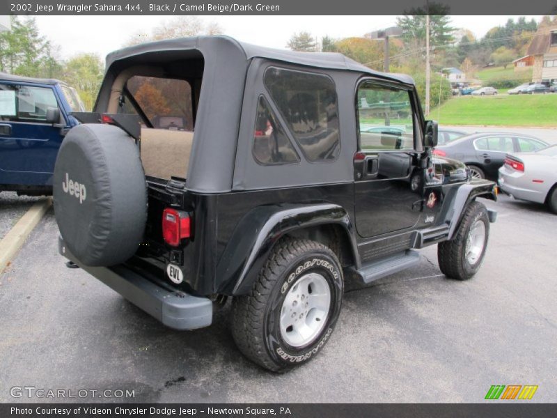 Black / Camel Beige/Dark Green 2002 Jeep Wrangler Sahara 4x4