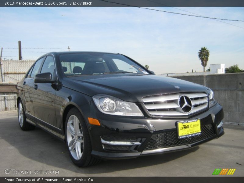 Black / Black 2013 Mercedes-Benz C 250 Sport