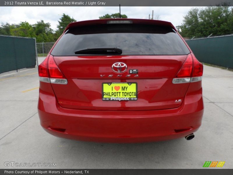Barcelona Red Metallic / Light Gray 2012 Toyota Venza LE