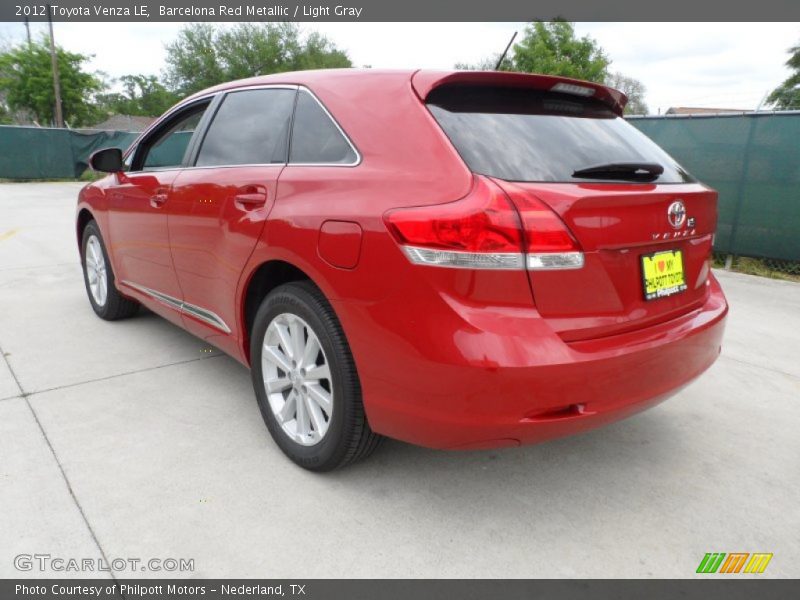 Barcelona Red Metallic / Light Gray 2012 Toyota Venza LE