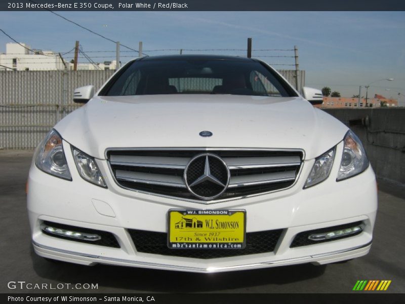 Polar White / Red/Black 2013 Mercedes-Benz E 350 Coupe