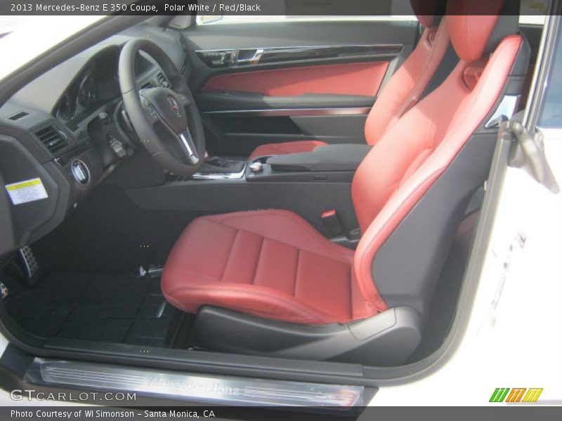 Polar White / Red/Black 2013 Mercedes-Benz E 350 Coupe