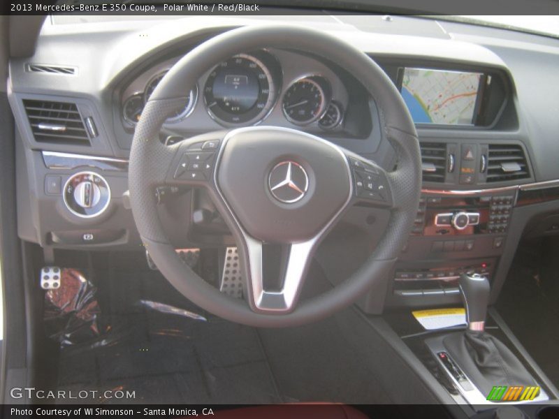 Polar White / Red/Black 2013 Mercedes-Benz E 350 Coupe