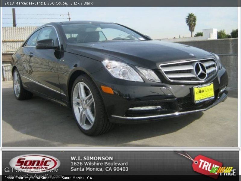 Black / Black 2013 Mercedes-Benz E 350 Coupe