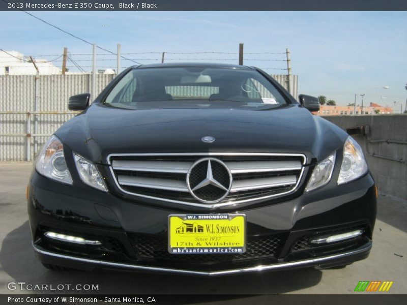 Black / Black 2013 Mercedes-Benz E 350 Coupe