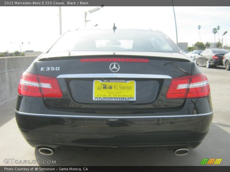 Black / Black 2013 Mercedes-Benz E 350 Coupe