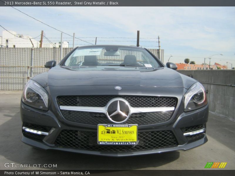 Steel Grey Metallic / Black 2013 Mercedes-Benz SL 550 Roadster