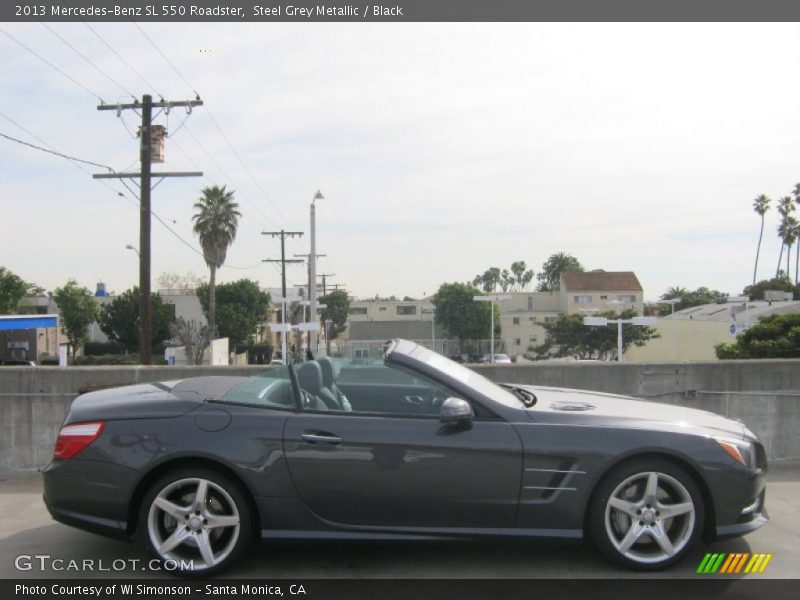 Steel Grey Metallic / Black 2013 Mercedes-Benz SL 550 Roadster