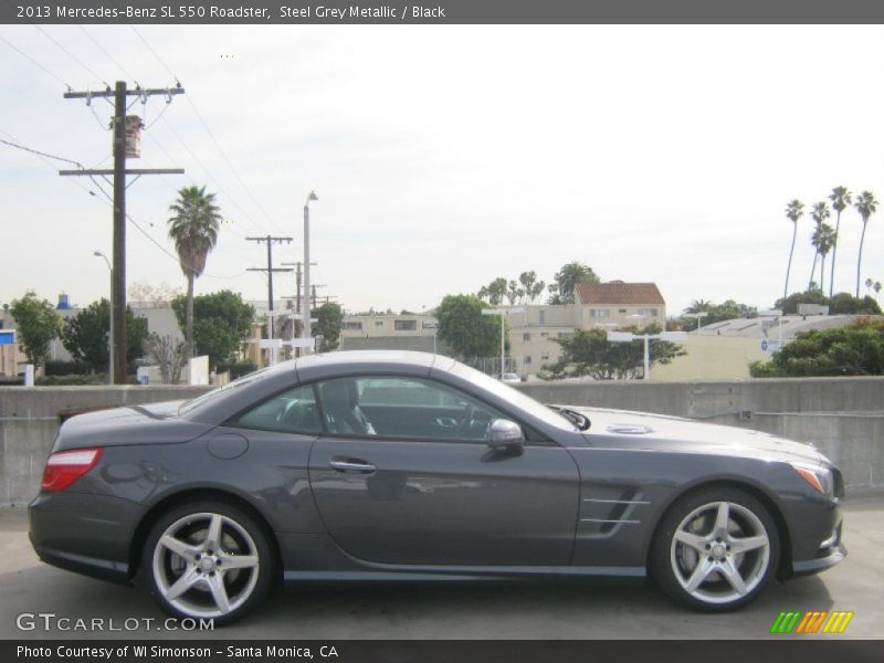 Steel Grey Metallic / Black 2013 Mercedes-Benz SL 550 Roadster