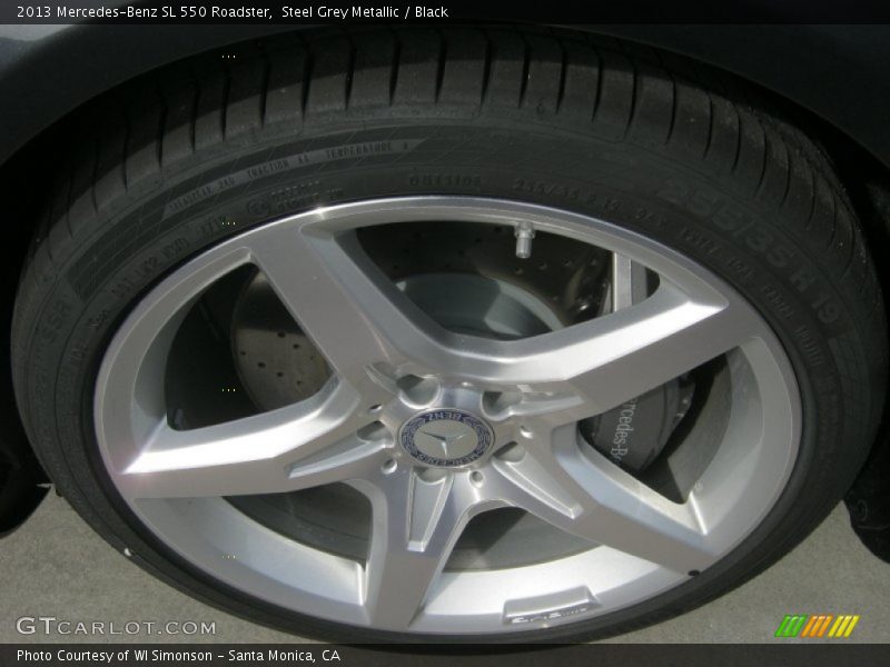 Steel Grey Metallic / Black 2013 Mercedes-Benz SL 550 Roadster