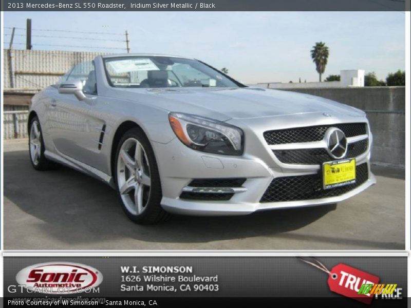 Iridium Silver Metallic / Black 2013 Mercedes-Benz SL 550 Roadster