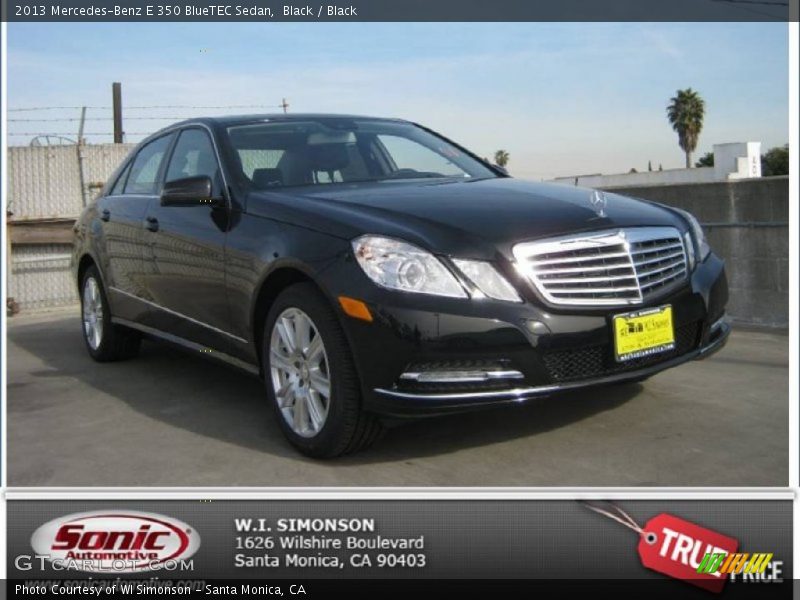 Black / Black 2013 Mercedes-Benz E 350 BlueTEC Sedan