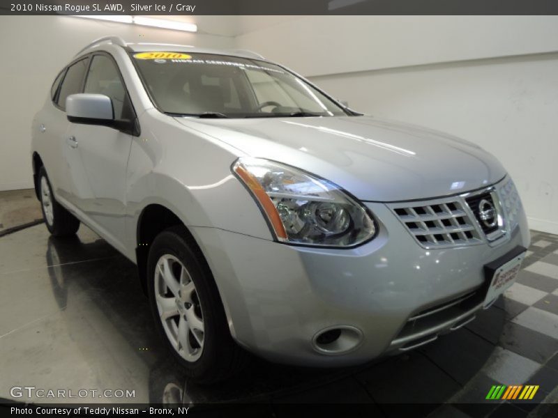 Silver Ice / Gray 2010 Nissan Rogue SL AWD