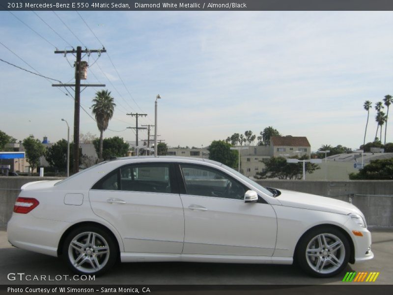 Diamond White Metallic / Almond/Black 2013 Mercedes-Benz E 550 4Matic Sedan