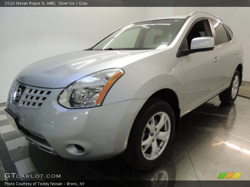 Silver Ice / Gray 2010 Nissan Rogue SL AWD