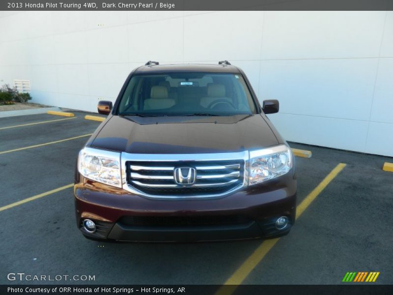 Dark Cherry Pearl / Beige 2013 Honda Pilot Touring 4WD