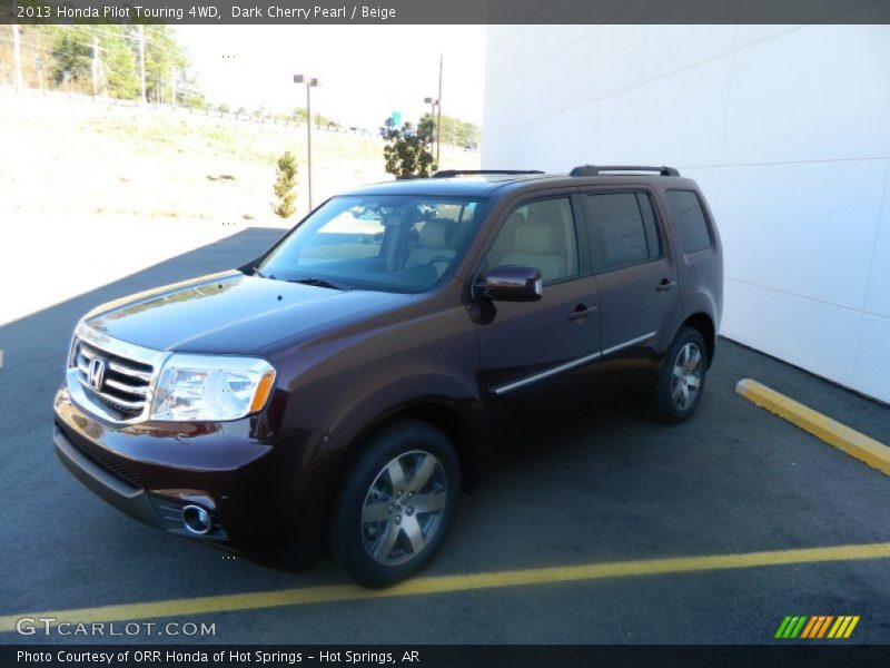 Dark Cherry Pearl / Beige 2013 Honda Pilot Touring 4WD