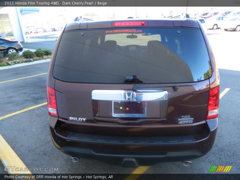 Dark Cherry Pearl / Beige 2013 Honda Pilot Touring 4WD