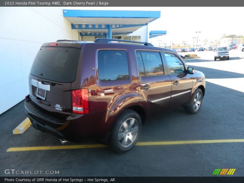 Dark Cherry Pearl / Beige 2013 Honda Pilot Touring 4WD