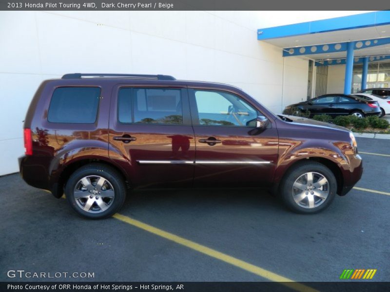 Dark Cherry Pearl / Beige 2013 Honda Pilot Touring 4WD