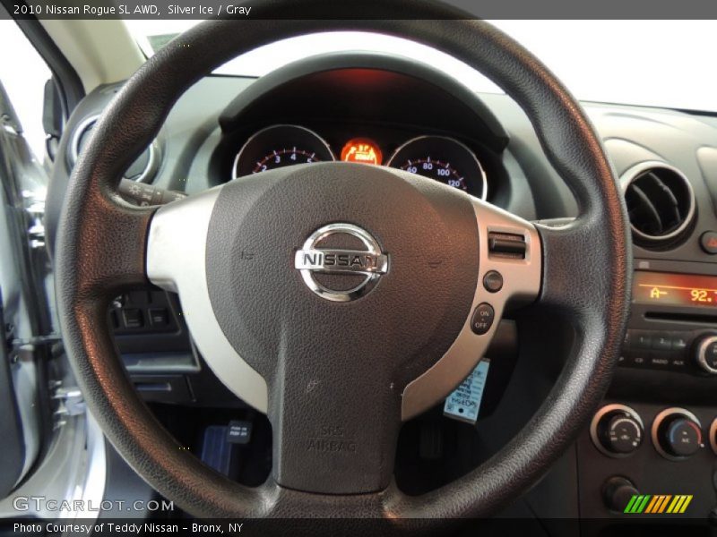 Silver Ice / Gray 2010 Nissan Rogue SL AWD