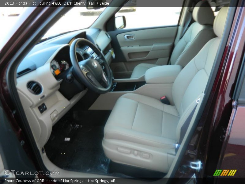 Dark Cherry Pearl / Beige 2013 Honda Pilot Touring 4WD