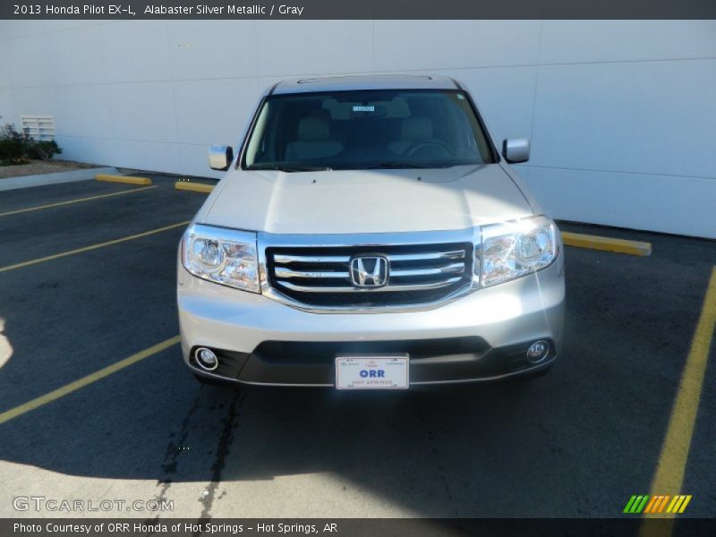 Alabaster Silver Metallic / Gray 2013 Honda Pilot EX-L