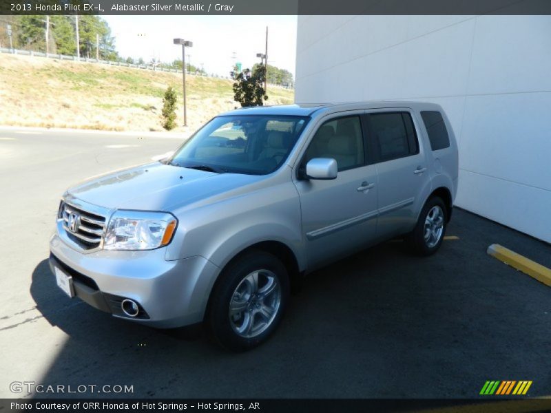 Alabaster Silver Metallic / Gray 2013 Honda Pilot EX-L