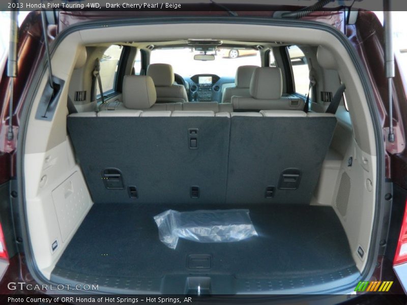 Dark Cherry Pearl / Beige 2013 Honda Pilot Touring 4WD