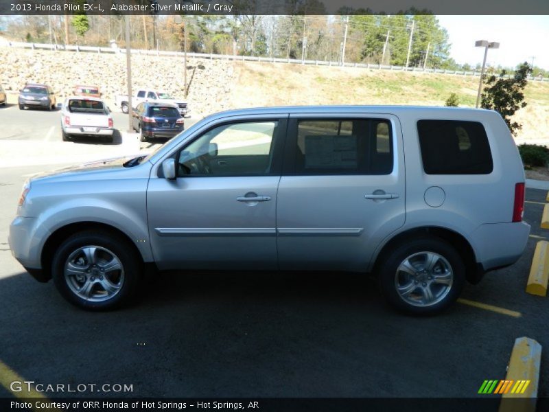 Alabaster Silver Metallic / Gray 2013 Honda Pilot EX-L
