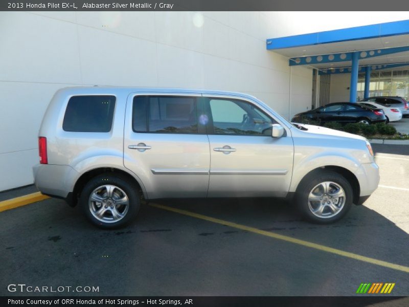 Alabaster Silver Metallic / Gray 2013 Honda Pilot EX-L