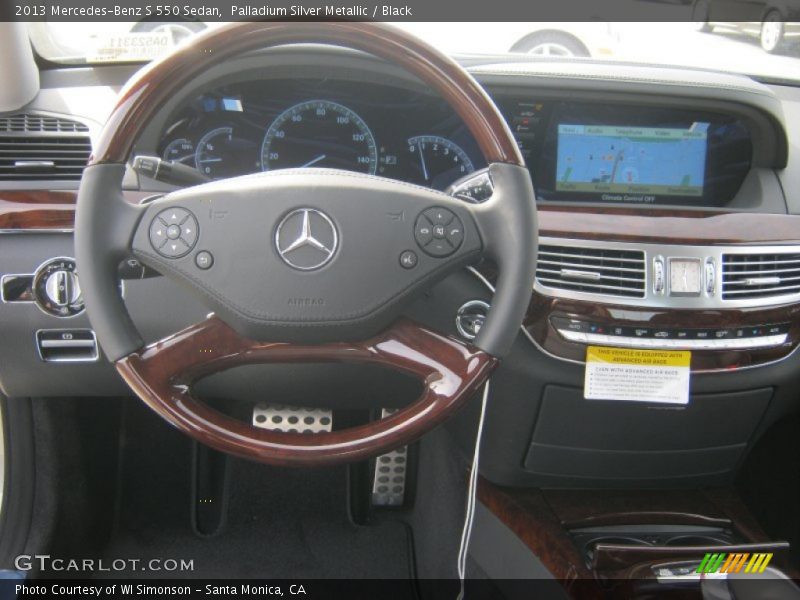 Palladium Silver Metallic / Black 2013 Mercedes-Benz S 550 Sedan