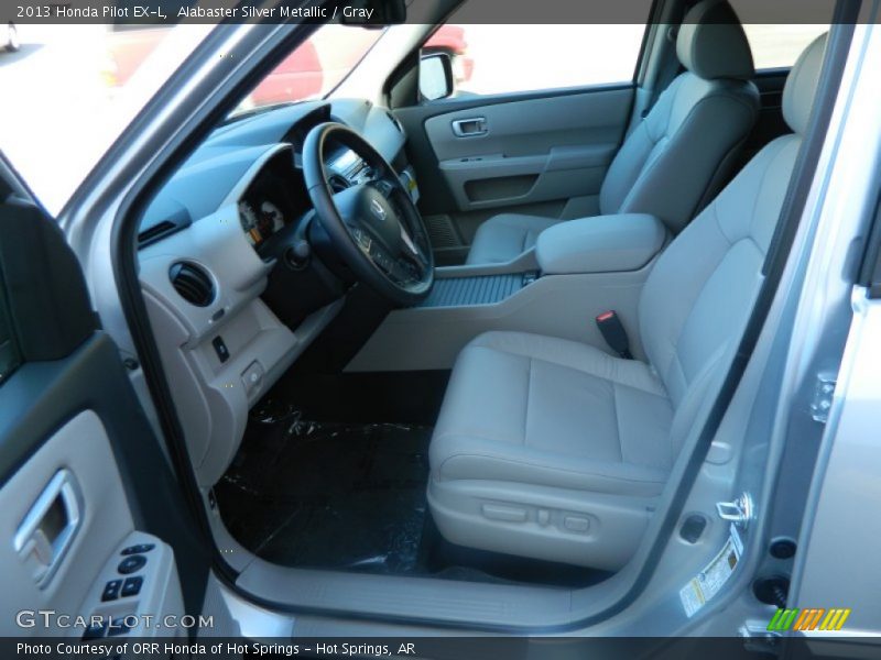 Alabaster Silver Metallic / Gray 2013 Honda Pilot EX-L