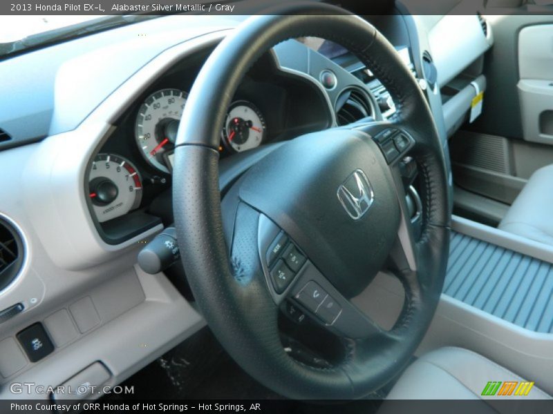 Alabaster Silver Metallic / Gray 2013 Honda Pilot EX-L
