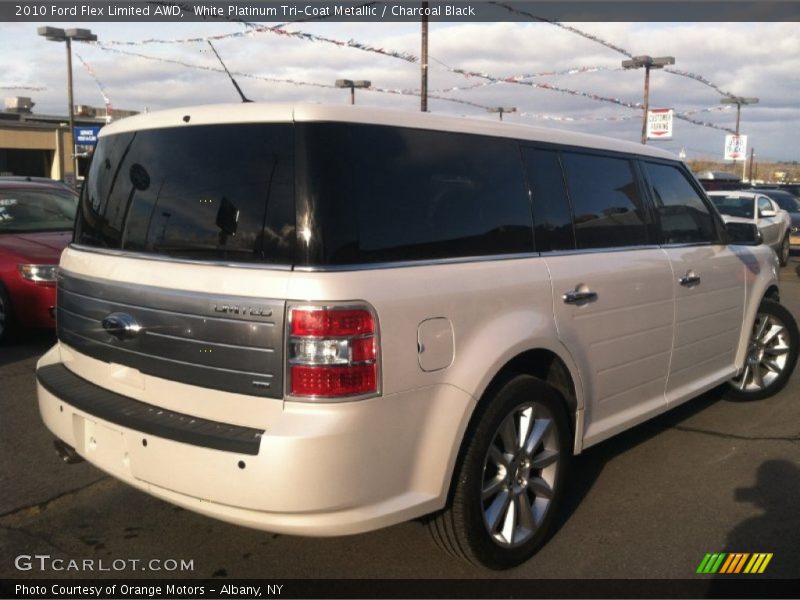 White Platinum Tri-Coat Metallic / Charcoal Black 2010 Ford Flex Limited AWD