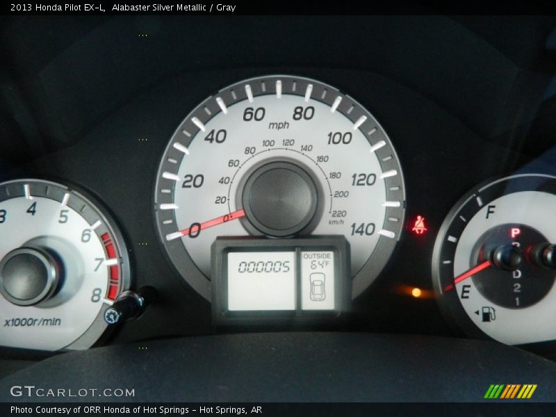 Alabaster Silver Metallic / Gray 2013 Honda Pilot EX-L
